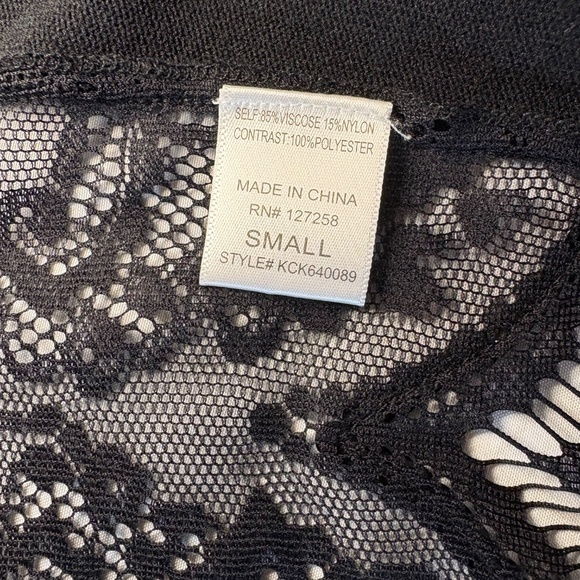 Emmelee Black Cardigan With Lace Back Size Small - Picture 3 of 9